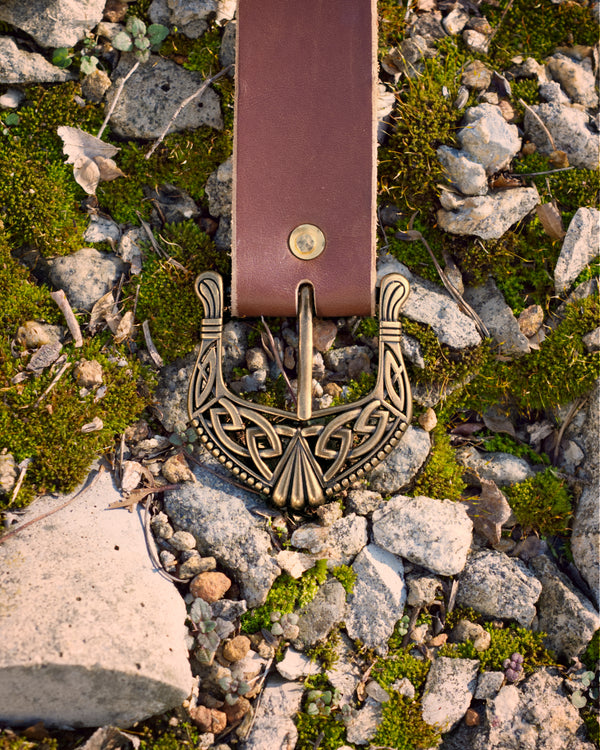 Wide Celtic Leather Belt