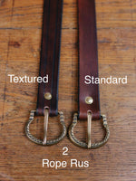 Load image into Gallery viewer, Leather Reproduction Belt with Brass Buckle
