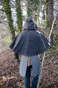 Traveler's Cape - Wool & Waxed Canvas