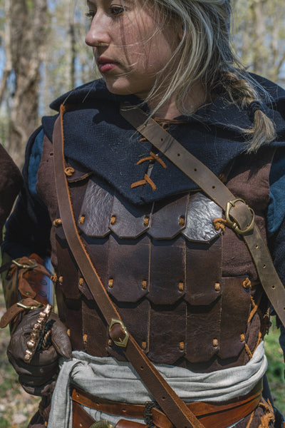 female medieval leather armor