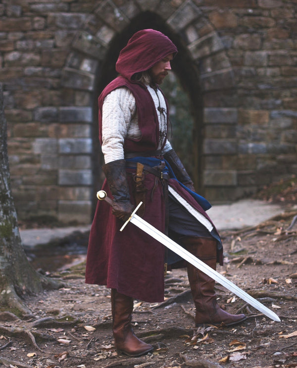 Open-Front Surcoat with Hood